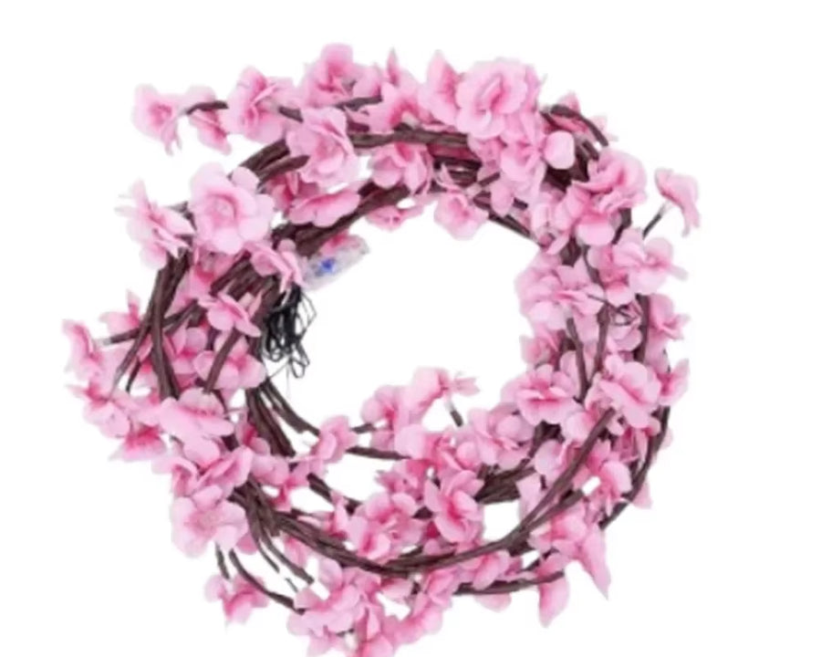 Cherry LED Tree Branch Lights for Wall Cherry Blossom Willow Vine Twig Decor Garland Christmas Decorations Indoor Home Wall Door